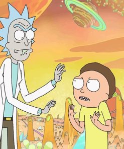 Angry Rick and Morty Animated Paint By Numbers