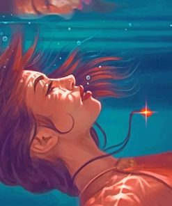 Ocean-Themed Drowning Girl Paint By Numbers