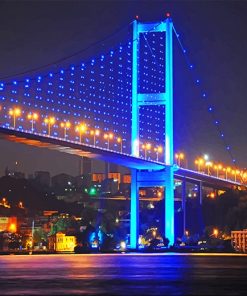 Discover Istanbul's Bosphorus Suspension Bridge Paint By Numbers
