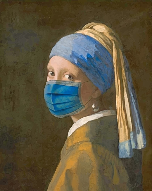 Finalized painted artwork of Vermeer