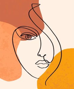 Abstract Woman Face Paint By Numbers