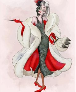 101 Dalmatians Cruella Disney Paint By Numbers