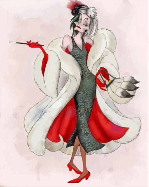 101-Dalmatians-cruella-de-vil-paint-by-numbers