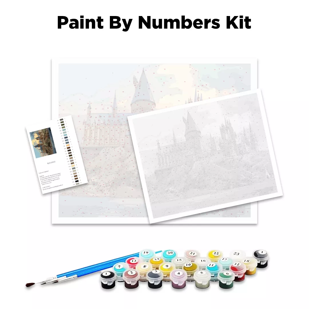 Pigeon and Chicken Bird Art Paint By Numbers Kit Contents