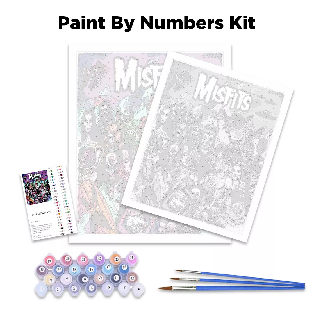 Wassily Kandinsky Abstract Masterpiece Paint By Numbers kit contents