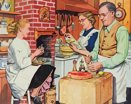 1950s-American-Family-Dinner-paint-by-numbers