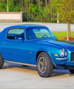 1970 Camaro Z28 Blue Classic Paint By Numbers