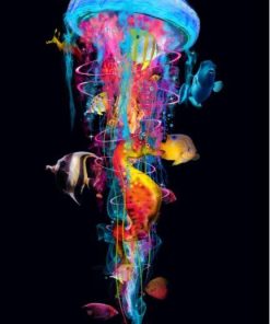 Colorful Jellyfish Ocean Animals Paint By Numbers