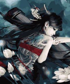 Japanese Tattoo Girl Paint By Numbers