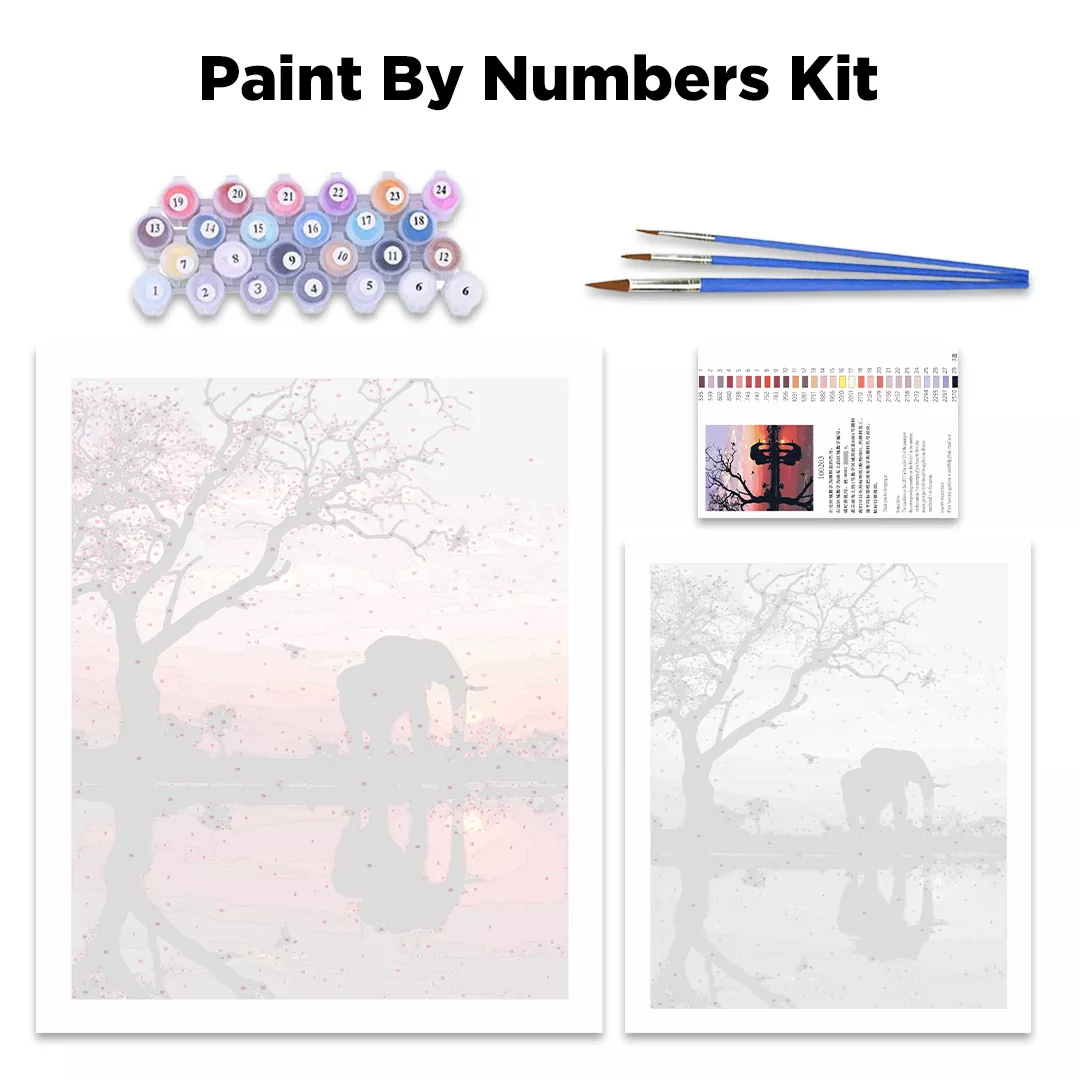 Animation Dreams Paint By Numbers kit contents