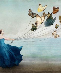 Girl and Butterflies Paint By Numbers