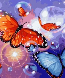 Butterfly Bubbles Insects Paint By Numbers