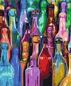 Colorful Bottles Still Life Paint By Numbers