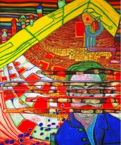 Hundertwasser Inspired Mourning Schiele Paint By Numbers