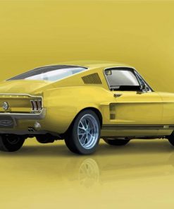 1967 Ford Mustang Yellow Paint By Numbers
