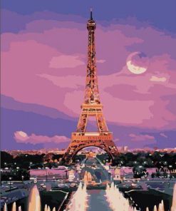 Eiffel Tower Paris Night Paint By Numbers