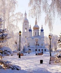 Snowy Morning Palace Paint By Numbers