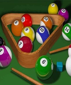 8 Ball Pool Equipment Paint By Numbers
