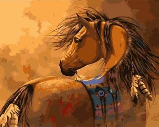 Native American Stallion Paint By Numbers