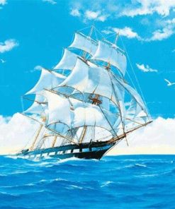 Sailing Ship Seascape Paint By Numbers