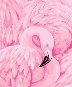 Pink Flamingos Birds Painting Kit Paint By Numbers