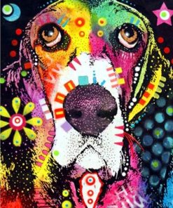 Colorful Dog Animals Paint By Numbers