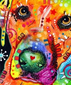 Colorful Dog Animal Painting Paint By Numbers