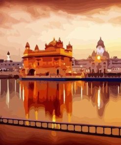 Amritsar's Iconic Golden Temple Paint By Numbers