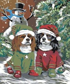 Winter Dogs Paint By Numbers