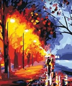 Romantic Night Streets Paint By Numbers
