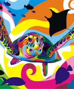 Colorful Sea Turtle Paint By Numbers