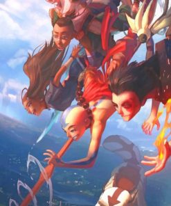 Aang Cartoon Adventure Paint By Numbers