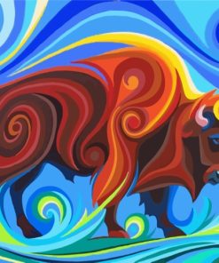 Buffalo Animal Art Paint By Numbers