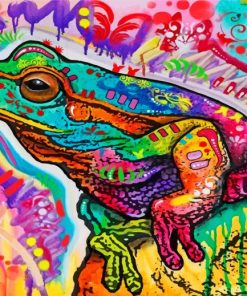 Colorful Frog Abstract Paint By Numbers