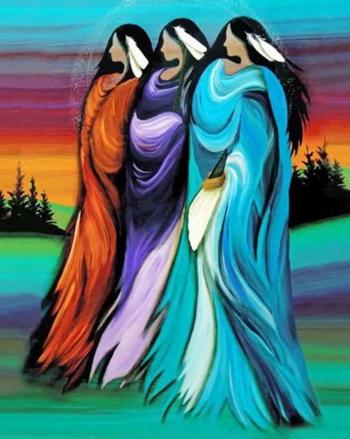 Abstract-Native-ladies-paint-by-numbers
