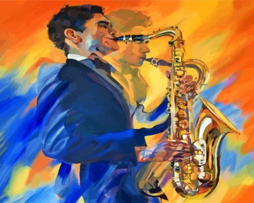 Abstract-Saxophone-Player-paint-by-numbers