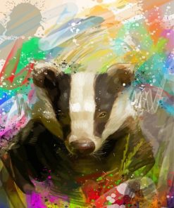 Abstract Badger Animal Art Paint By Numbers