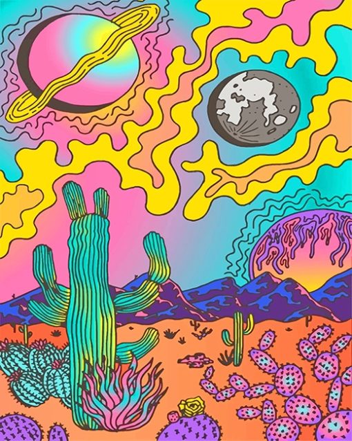 Abstract-hippie-adult-paint-by-nnumbers
