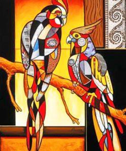 Colorful Abstract Parrots Paint By Numbers