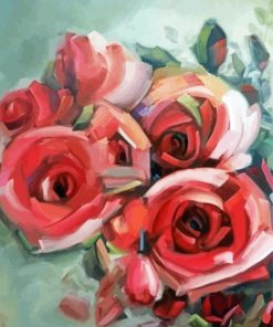 Abstract Roses Flower Paint By Numbers