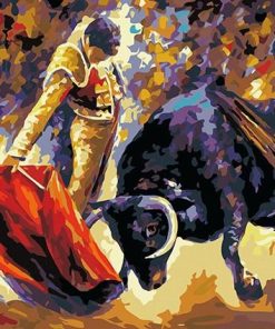 Matador and Bull Scene Paint By Numbers