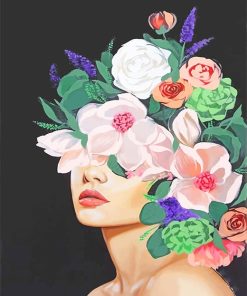 Abstract Woman Floral Beauty Paint By Numbers