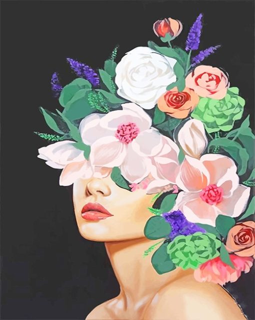 Abstract-woman-flowers-art-adult-paint-by-numbers