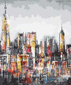 New York Skyline Abstract Paint By Numbers