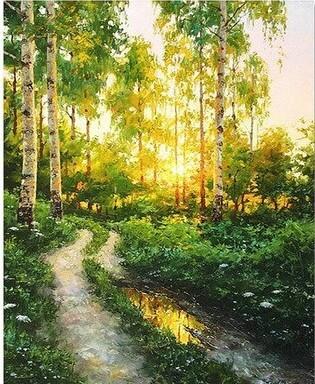 Rural Woodland Landscape Paint By Numbers