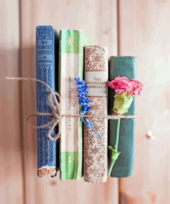 Aesthetic Vintage Books Paint By Numbers