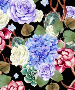 Aesthetic Cactus and Roses Paint By Numbers