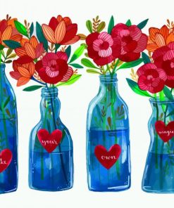Aesthetic Floral Glass Paint By Numbers