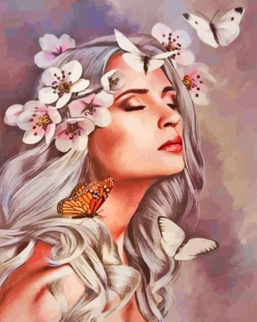 Aesthetic-Girl-with-white-butterfly-paint-by-number