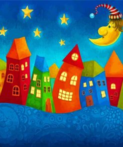 Aesthetic Crescent Moon Paint By Numbers